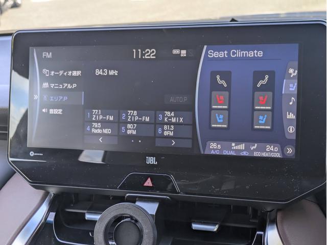 ハリアー Ｚ　レザーパッケージ　モデリスタエアロ　ＪＢＬサウンドナビ　３６０°カメラ　純正ナビ　地デジＴＶ　革シート　エアシート　デジタルインナーミラー　パワーバックドア　トヨタセーフティセンス　ＢＳＭ　ＨＵＤ（16枚目）