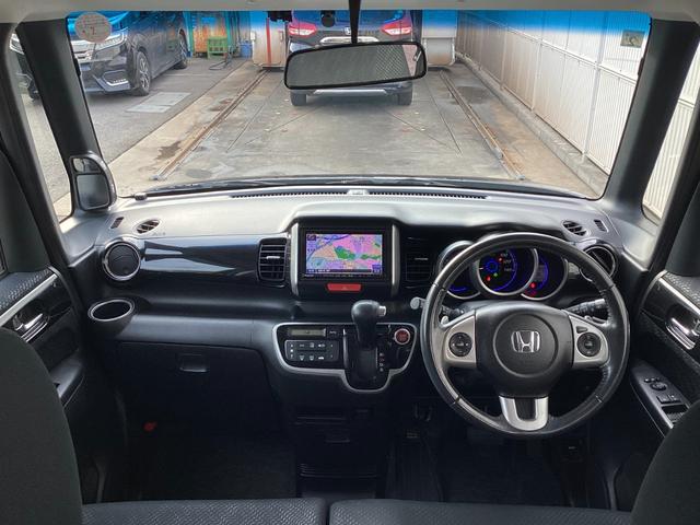 Ｎ－ＢＯＸカスタム Ｇ・ターボパッケージ　当店下取　ワンオーナー　社外ナビ　リアカメラ　フルセグ　リア両側パワースライド　パドルシフト　純正ＥＴＣ　ディスチャージヘッドライト　フォグライト　クルーズコントロール　ＶＳＡ　Ｌパッケージ（4枚目）