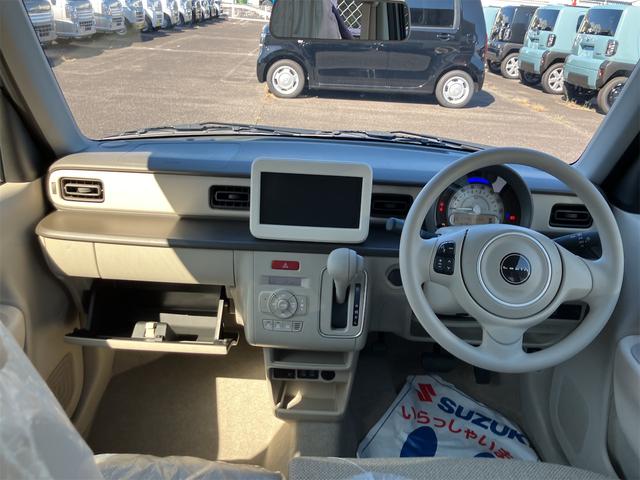 アルトラパン ハイブリッドL 届け出済み未使用車 クリアランスソナー レーンアシスト 衝突被害軽減システム オートライト LEDヘッドランプ スマートキー アイドリングストップ 電動格納ミラー シートヒーター ベンチシート CVT(6枚目)