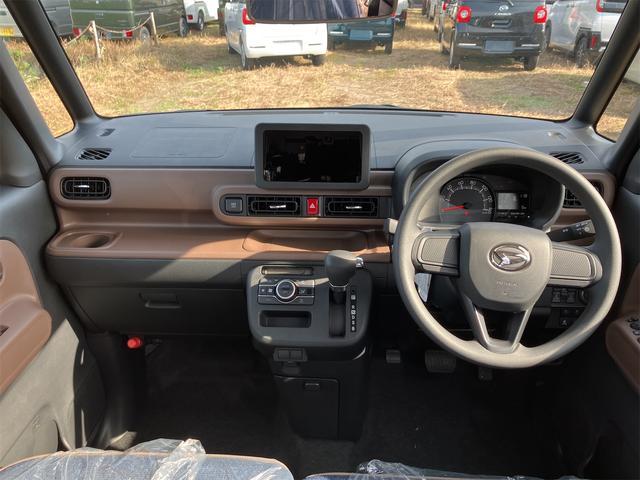 ムーヴキャンバス セオリーＸ　届け出済み未使用車　両側電動スライドドア　クリアランスソナー　レーンアシスト　衝突被害軽減システム　オートライト　スマートキー　アイドリングストップ　電動格納ミラー　ベンチシート　ＣＶＴ（6枚目）