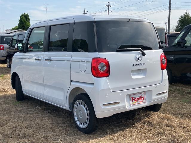 ムーヴキャンバス セオリーＸ　届け出済み未使用車　両側電動スライドドア　クリアランスソナー　レーンアシスト　衝突被害軽減システム　オートライト　スマートキー　アイドリングストップ　電動格納ミラー　ベンチシート　ＣＶＴ（21枚目）