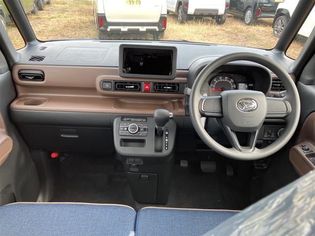 ムーヴキャンバス セオリーＸ　届け出済み未使用車　両側電動スライドドア　クリアランスソナー　レーンアシスト　衝突被害軽減システム　オートライト　スマートキー　アイドリングストップ　電動格納ミラー　ベンチシート　ＣＶＴ（6枚目）