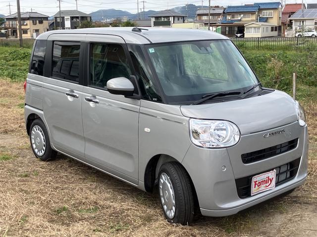 ムーヴキャンバス セオリーＸ　届け出済み未使用車　両側電動スライドドア　クリアランスソナー　レーンアシスト　衝突被害軽減システム　オートライト　スマートキー　アイドリングストップ　電動格納ミラー　ベンチシート　ＣＶＴ（19枚目）