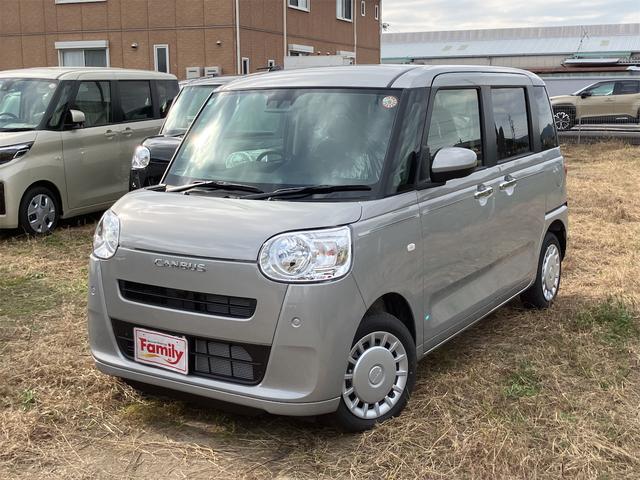 ムーヴキャンバス セオリーＸ　届け出済み未使用車　両側電動スライドドア　クリアランスソナー　レーンアシスト　衝突被害軽減システム　オートライト　スマートキー　アイドリングストップ　電動格納ミラー　ベンチシート　ＣＶＴ（52枚目）