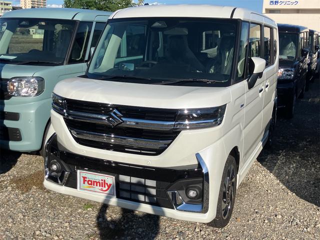 スペーシアカスタム ハイブリッドＸＳ　届け出済み未使用車　両側電動スライドドア　クリアランスソナー　オートクルーズコントロール　レーンアシスト　衝突被害軽減システム　オートライト　ＬＥＤヘッドランプ　スマートキー　アイドリングストップ（17枚目）