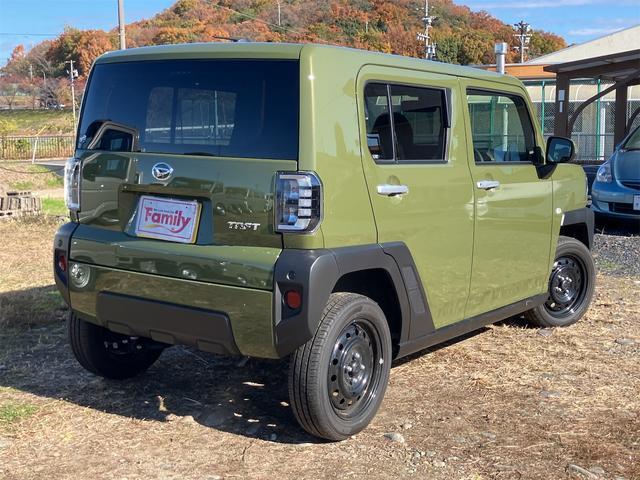 タフト Ｘ　バックカメラ　クリアランスソナー　衝突被害軽減システム　オートライト　ＬＥＤヘッドランプ　スマートキー　アイドリングストップ　電動格納ミラー　ＣＶＴ　盗難防止システム　ＡＢＳ　ＥＳＣ　衝突安全ボディ（16枚目）