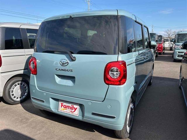 ムーヴキャンバス セオリーＧ　届け出済み未使用車　両側電動スライドドア　クリアランスソナー　衝突被害軽減システム　オートライト　ＬＥＤヘッドランプ　スマートキー　アイドリングストップ　電動格納ミラー　シートヒーター　ベンチシート（19枚目）