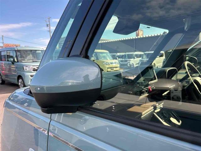 ムーヴキャンバス セオリーＧ　届け出済み未使用車　両側電動スライドドア　クリアランスソナー　衝突被害軽減システム　オートライト　ＬＥＤヘッドランプ　スマートキー　アイドリングストップ　電動格納ミラー　シートヒーター　ベンチシート（39枚目）