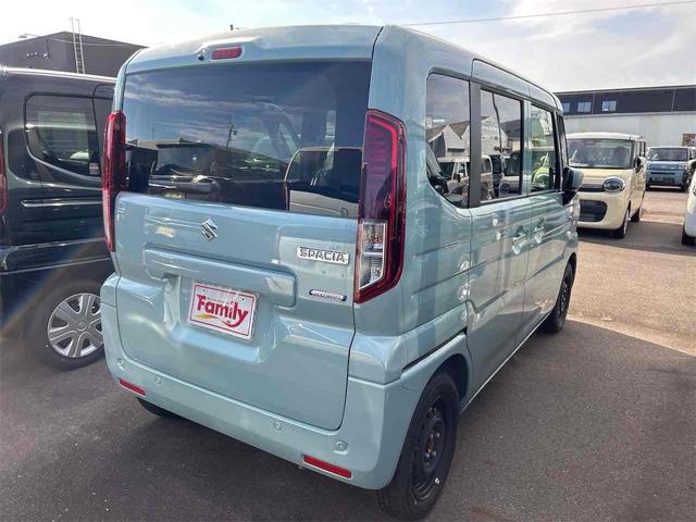 スペーシア ハイブリッドＸ　届け出済み未使用車　両側電動スライドドア　クリアランスソナー　衝突被害軽減システム　オートライト　ＬＥＤヘッドランプ　スマートキー　アイドリングストップ　電動格納ミラー　シートヒーター　ＣＶＴ（20枚目）