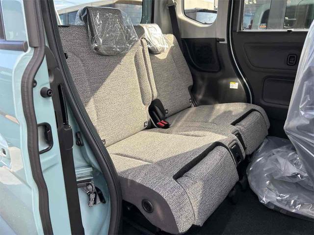 スペーシア ハイブリッドＸ　届け出済み未使用車　両側電動スライドドア　クリアランスソナー　衝突被害軽減システム　オートライト　ＬＥＤヘッドランプ　スマートキー　アイドリングストップ　電動格納ミラー　シートヒーター　ＣＶＴ（48枚目）