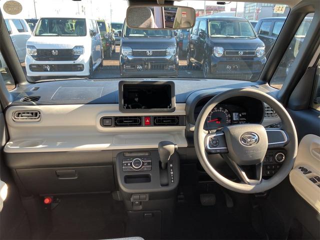 ムーヴキャンバス ストライプスＸ　バックカメラ　両側電動スライドドア　クリアランスソナー　衝突被害軽減システム　オートライト　スマートキー　アイドリングストップ　電動格納ミラー　ベンチシート　ＣＶＴ　盗難防止システム　ＡＢＳ　ＥＳＣ（6枚目）