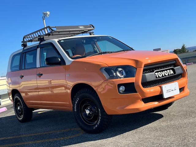 プロボックス Ｆ　カスタム　社外ヘッドライト　社外バンパー　社外ボンネット　リフトアップ　ＭＴタイヤ　キャリア＆ラック　シートカバー　ベットキット（29枚目）