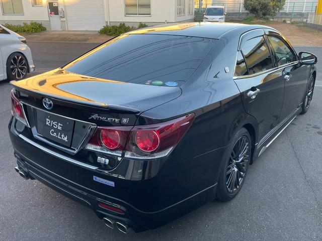 クラウンハイブリッド アスリートＳ　Ｊ－フロンティアリミテッド　後期モデル　特別仕様車　モデリスタエアロ，マフラー　ブラックスパッタリング１８ＡＷ　黒半革電動シート　衝突回避支援パッケ－ジ　シ－トベンチレ－ション　パドルシフト　ナビ　レーダークルーズ　ＥＴＣ（25枚目）