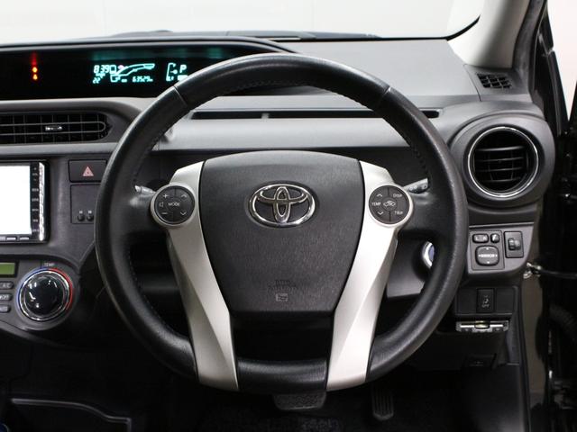 アクア G HDDナビ フルセグTV DVD再生 録音再生 ETC ドライブレコーダー 革巻きステア ステアリモコン オートライト フォグ プライバシーガラス スマートキー プッシュスタート 禁煙車(15枚目)