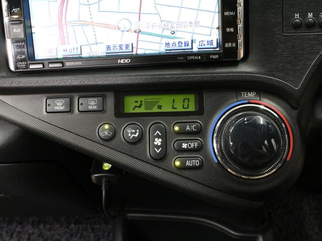 アクア G HDDナビ フルセグTV DVD再生 録音再生 ETC ドライブレコーダー 革巻きステア ステアリモコン オートライト フォグ プライバシーガラス スマートキー プッシュスタート 禁煙車(20枚目)