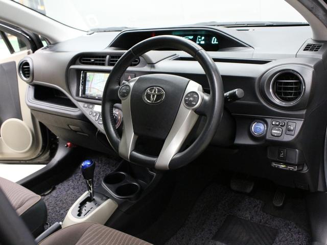 アクア G HDDナビ フルセグTV DVD再生 録音再生 ETC ドライブレコーダー 革巻きステア ステアリモコン オートライト フォグ プライバシーガラス スマートキー プッシュスタート 禁煙車(36枚目)