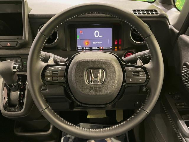 Ｎ－ＢＯＸカスタム ターボコーディネートスタイル　届出済未使用車　両側電動ドア　衝突被害軽減システム　レーダークルーズ　レザーシート　コーナーセンサー　スマートキー　ＬＥＤヘッド　オートハイビーム　車線逸脱警報　オートライト　オートエアコン（11枚目）