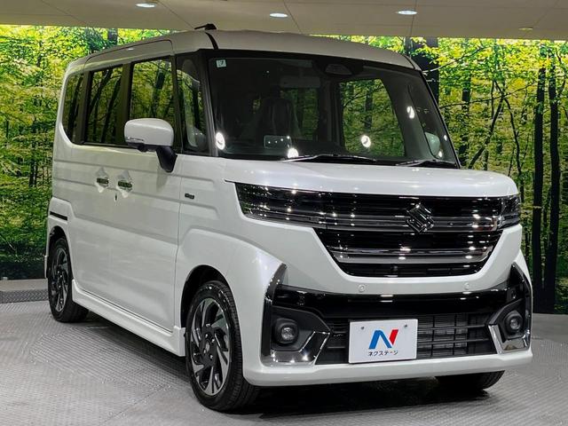 スペーシアカスタム ハイブリッドＸＳターボ　ターボ　届出済未使用車　メーカー９インチナビ　全周囲カメラ　両側電動ドア　衝突被害軽減システム　レーダークルーズ　ハーフレザーシート　コーナーセンサー　スマートキー　ＬＥＤヘッド　オートハイビーム（17枚目）