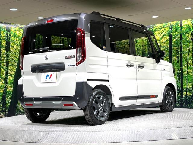 スペーシアギア ハイブリッドＸＺ　届出済未使用車　両側電動ドア　衝突被害軽減システム　コーナーセンサー　スマートキー　ＬＥＤヘッド　ルーフレール　純正１４インチアルミ　オートハイビーム　車線逸脱警報　オートライト　オートエアコン（17枚目）