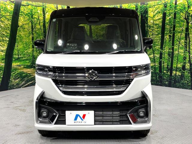 スペーシアカスタム ハイブリッドＸＳ　届出済未使用車　両側電動ドア　衝突軽減　レーダークルーズ　ハーフレザーシート　シートヒーター　ハンドルヒーター　コーナーセンサー　ヘッドアップディスプレイ　ＬＥＤヘッド　純正１５インチアルミ（14枚目）