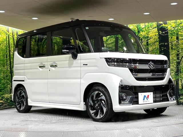 スペーシアカスタム ハイブリッドＸＳ　純正９型ナビ　全周囲カメラ　届出済未使用車　両側電動ドア　衝突軽減　ハーフレザーシート　シートヒーター　ハンドルヒーター　コーナーセンサー　スマートキー　ＬＥＤヘッド　純正１５インチアルミ（16枚目）