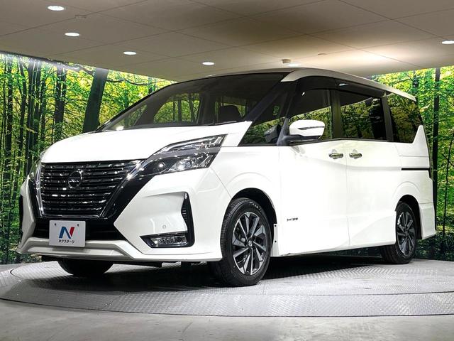 セレナ ハイウェイスターＶ　後席モニタ両側電動ドア　純正９インチナビ　全周囲カメラ　衝突被害軽減システム　禁煙車　ドラレコ　コーナーセンサー　スマートキー　ＬＥＤヘッド　ビルトインＥＴＣ　クルコン　純正１６インチアルミ（57枚目）