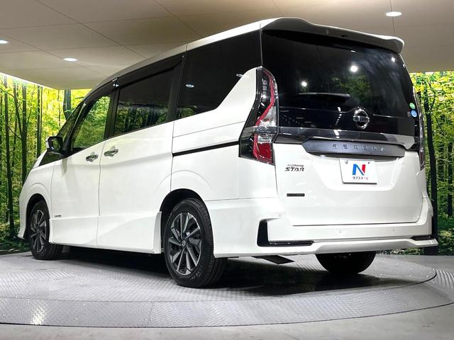 セレナ ハイウェイスターＶ　後席モニタ両側電動ドア　純正９インチナビ　全周囲カメラ　衝突被害軽減システム　禁煙車　ドラレコ　コーナーセンサー　スマートキー　ＬＥＤヘッド　ビルトインＥＴＣ　クルコン　純正１６インチアルミ（58枚目）