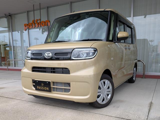 タント Ｘ　届出済未使用車　片側電動スライドドア　パナソニックナビ　　アイドリングストップ　衝突被害軽減ブレーキ　コーナーセンサー　スマートキー　横滑り防止機能　オートエアコン　ＬＥＤヘッドライト　バックカメラ（3枚目）