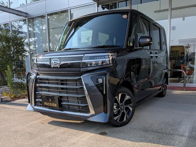 タント カスタムＸ　届出済未使用車　両側電動スライドドア　衝突被害軽減ブレーキ　コーナーセンサー　スマートキー　アルミホイール　アイドリングストップ　バックカメラ　ＬＥＤヘッドライト　シートヒーター　電動格納ドアミラー（3枚目）