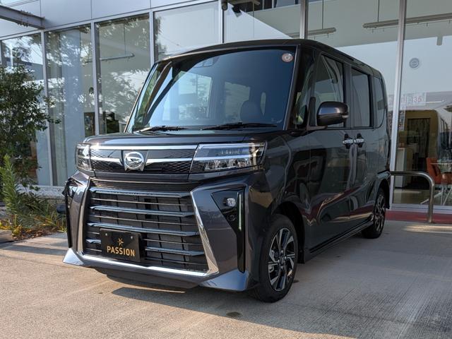 タント カスタムＸ　届出済未使用車　両側電動スライドドア　衝突被害軽減ブレーキ　コーナーセンサー　スマートキー　アルミホイール　アイドリングストップ　バックカメラ　ＬＥＤヘッドライト　シートヒーター　電動格納ドアミラー（4枚目）