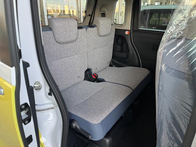 ムーヴキャンバス ストライプスＸ　届出済未使用車　両側電動スライドドア　スマートキー　コーナーセンサー　衝突被害軽減ブレーキ　電動格納ドアミラー　ベンチシート　アイドリングストップ　横滑り防止機能　オートエアコン　光軸調整機能（21枚目）