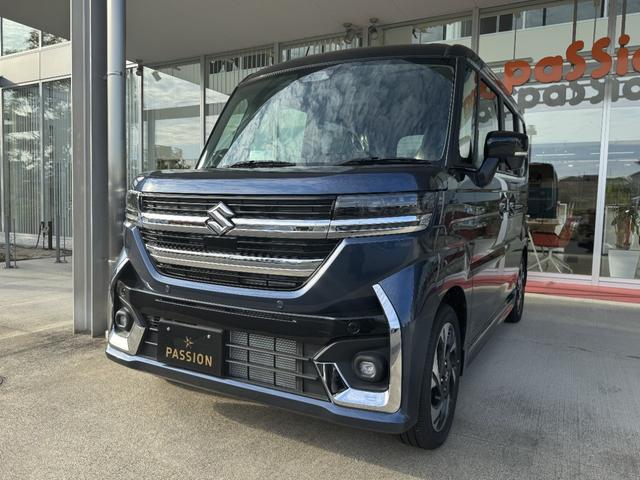 スペーシアカスタム ハイブリッドＸＳ　届出済未使用車　両側電動スライドドア　衝突被害軽減ブレーキ　コーナーセンサー　アダクティブクルーズコントロール　アイドリングストップ　オットマン　ＬＥＤヘッドライト　シートヒーター　アルミホイール（5枚目）