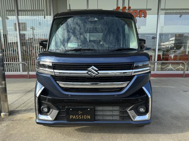 スペーシアカスタム ハイブリッドＸＳ　届出済未使用車　両側電動スライドドア　衝突被害軽減ブレーキ　コーナーセンサー　アダクティブクルーズコントロール　アイドリングストップ　オットマン　ＬＥＤヘッドライト　シートヒーター　アルミホイール（6枚目）