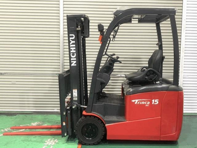 日本 　ニチユフォークリフト・型式ＦＢＴ１５Ｐ－８０－３００ＳＦ・燃料タイプバッテリー・最大荷重１．４ｔ・最大揚高３．０ｍ・マストの種類２段・サイドシフト（3枚目）