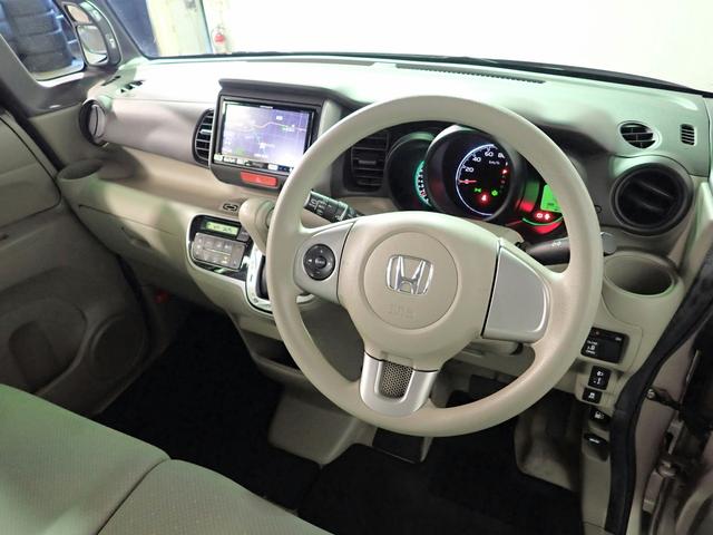 Ｎ－ＢＯＸ Ｇ・Ｌパッケージ　社外ナビ　ワンセグＴＶ　バックカメラ　左側パワスラ　インテリキー　プッシュスタート　アイドリングストップ　純正１４インチアルミ　オートエアコン　スペアキー（18枚目）