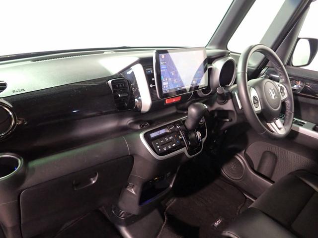 N-BOXカスタム G・ターボLパッケージ 社外9インチナビ フルセグTV USB&BT接続可能 バックカメラ ETC ワンオーナー 両側パワスラ クルーズC ハーフレザーシート インテリキー プッシュスタート HIDオートライト 禁煙車(23枚目)