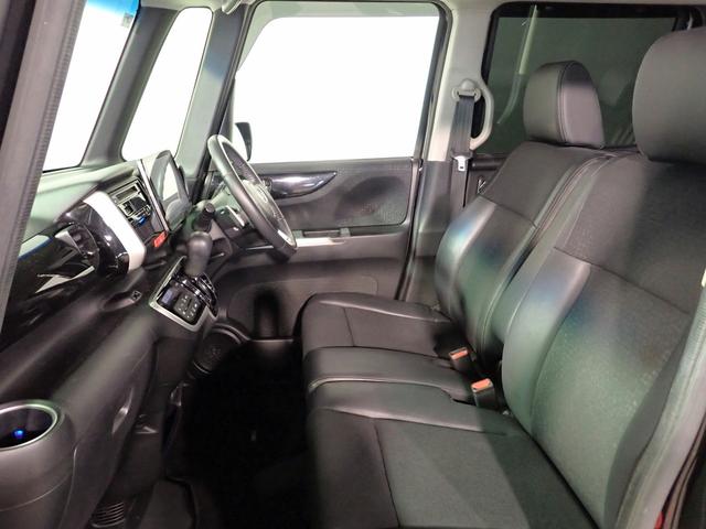 N-BOXカスタム G・ターボLパッケージ 社外9インチナビ フルセグTV USB&BT接続可能 バックカメラ ETC ワンオーナー 両側パワスラ クルーズC ハーフレザーシート インテリキー プッシュスタート HIDオートライト 禁煙車(24枚目)