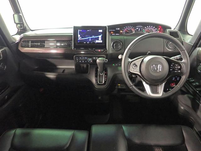 Ｎ－ＢＯＸカスタム Ｇ・Ｌターボホンダセンシング　社外ナビ　フルセグＴＶ　ＵＳＢ＆ＢＴ接続可能　バックカメラ　ＥＴＣ　両側パワスラ　レーダークルーズＣ　ＬＥＤオートライト　インテリキー　プッシュスタート　Ａストップ　ハーフレザー　純正アルミ　禁煙車（21枚目）