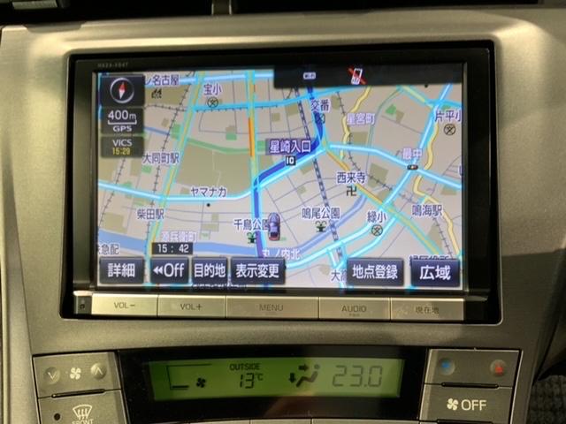 プリウス Ｇツーリングセレクション　禁煙　１年保証　ナビ　ＴＶ　ＣＤ録音　ＤＶＤ　ＥＴＣ　ＨＩＤオートライト　横滑り防止　電動シ－ト　クルコン　アルミ　スマ－トキ－　盗難防止装置　整備記録簿　ＡＡＣ　スペアキ－　Ｗエアバッグ　取説保証書（5枚目）