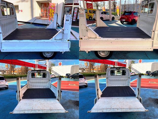 アクティトラック リフターV 垂直式 5MT・ヤシマ産業製テールゲートリフター・三方開荷台・ゴムマット&バイザー付・AM/FMラジオ・パワーステアリング・エアバッグ・エアコン・スペアタイヤ(8枚目)