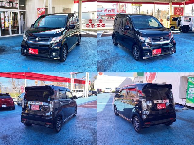 Ｎ－ＷＧＮカスタム Ｇ・ターボパッケージ　ワンオーナー・ユーザー買取車　車検令和９年７月　社外メモリーナビ・フルセグ　Ｂカメラ　ＥＴＣ　黒ハーフレザーシート　パドルシフト　あんしんパケ　クルコン　ドライブレコーダー　ＨＩＤヘッド　純１４ＡＷ（2枚目）