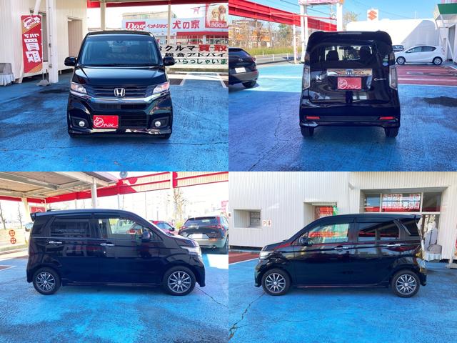 Ｎ－ＷＧＮカスタム Ｇ・ターボパッケージ　ワンオーナー・ユーザー買取車　車検令和９年７月　社外メモリーナビ・フルセグ　Ｂカメラ　ＥＴＣ　黒ハーフレザーシート　パドルシフト　あんしんパケ　クルコン　ドライブレコーダー　ＨＩＤヘッド　純１４ＡＷ（3枚目）