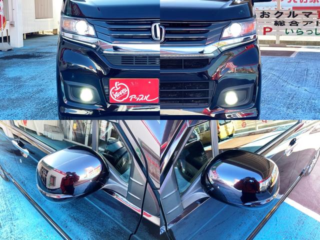 Ｎ－ＷＧＮカスタム Ｇ・ターボパッケージ　ワンオーナー・ユーザー買取車　車検令和９年７月　社外メモリーナビ・フルセグ　Ｂカメラ　ＥＴＣ　黒ハーフレザーシート　パドルシフト　あんしんパケ　クルコン　ドライブレコーダー　ＨＩＤヘッド　純１４ＡＷ（4枚目）