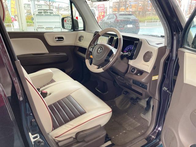 モコ ドルチェＧ　ユーザー買取車　ターボ　白×茶合皮シート　ケンウッドメモリーナビ・フルセグ・Ｂｌｕｅｔｏｏｔｈ・ＤＶＤ再生　バックカメラ　ＥＴＣ　スマートキー＆プッシュスタート　純正１５アルミ　ＨＩＤヘッド　フォグ（32枚目）