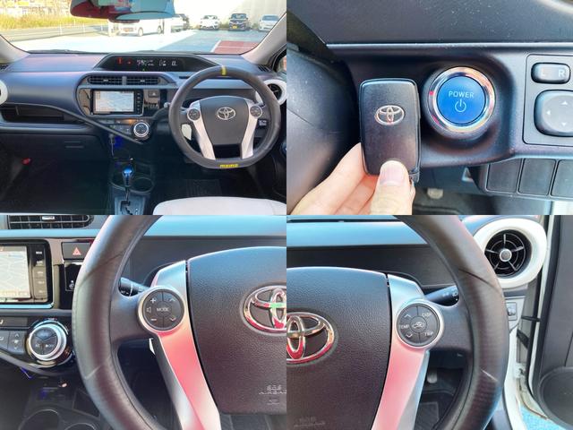 アクア Ｓ　ワンオーナー・ユーザー買取車　車検令和９年３月　スマートキー＆プッシュスタート　ディーラーナビ・フルセグ・Ｂｌｕｅｔｏｏｔｈ・ＤＶＤ再生　バックカメラ　ＥＴＣ　シートカバー　ドライブレコーダー（6枚目）