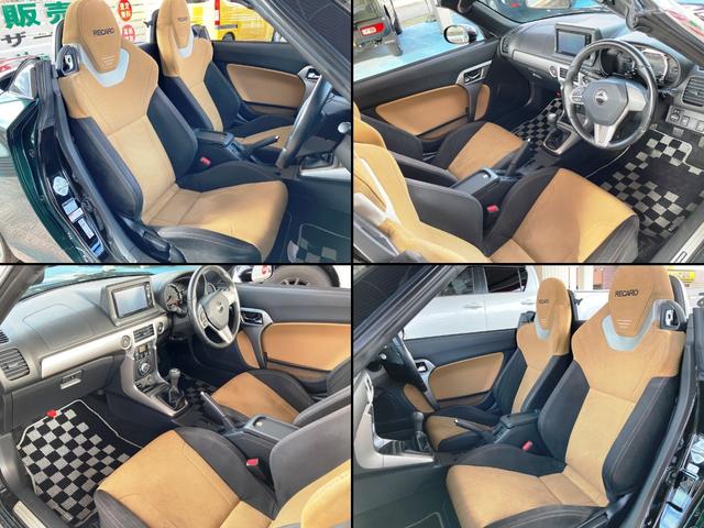 コペン セロ　Ｓ　ユーザー買取車・５ＭＴ・ブラックカーボンルーフ・ブラック塗装純正１６ＡＷ・ＢＩＬＳＴＥＩＮ製ショックアブソーバー・レカロシート・両席シートヒーター・ｍｏｍｏステア・ＢＴ・ＤＶＤ・ＥＴＣ・ＬＥＤヘッド（7枚目）