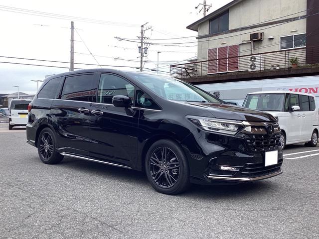 オデッセイハイブリッド e:HEVアブソルート・EX 当店試乗車 9インチ純正ナビ マルチビューカメラシステム ETC ブラックエンブレム 無限フロアマット フロントグリル交換済 両側パワースライドドア 運転席助手席2列目シートヒーター(62枚目)