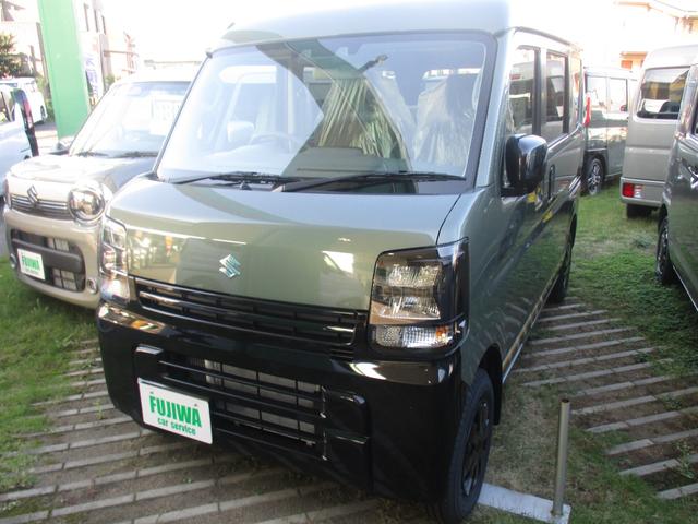 エブリイ ジョインターボ　スマートキー、衝突防止機能、車線逸脱警報、横滑り防止機能、アイドリングストップ、プッシュスタート、両側電動スライドドア、オートライト、オートエアコン、シートヒーター、４ＷＤ、ターボ車、コーナーセンサー（32枚目）