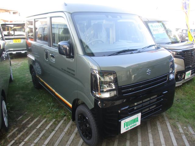 エブリイ ジョインターボ　スマートキー、衝突防止機能、車線逸脱警報、横滑り防止機能、アイドリングストップ、プッシュスタート、両側電動スライドドア、オートライト、オートエアコン、シートヒーター、４ＷＤ、ターボ車、コーナーセンサー（45枚目）