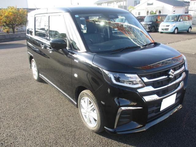 ソリオ ハイブリッドMX プッシュスタート、オートライト、オートエアコン、ステアリングスイッチ、衝突防止機能、両側電動スライドドア、横滑り防止機能、9インチディスプレイオーディオ、コネクト機能(4枚目)